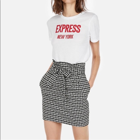 Express Houndstooth Skirt - Picture 1 of 5